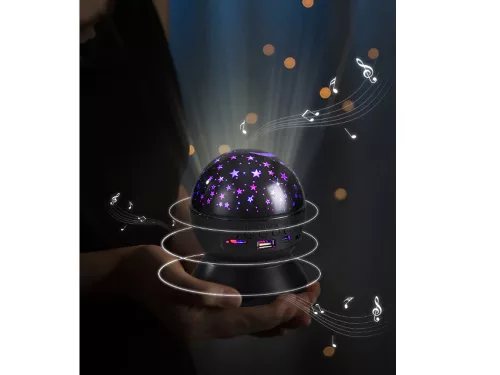 Csillagos égbolt projektor bluetooth hangszóróval - fekete
