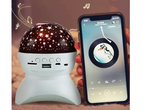 Csillagos égbolt projektor bluetooth hangszóróval - fekete