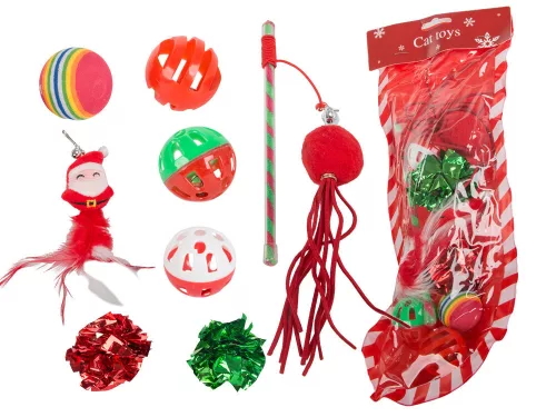 Karácsonyi macska játék készlet - 9db