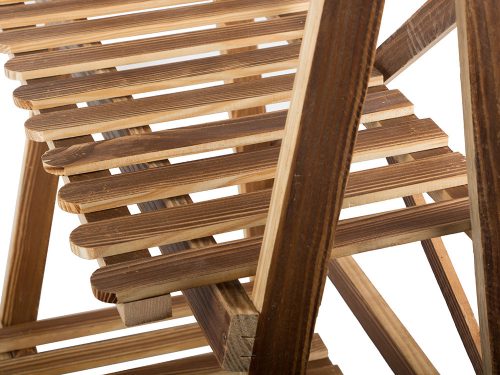 Fa virágtartó állvány - barna