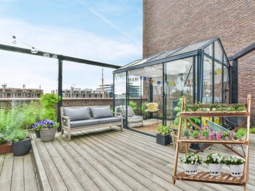 Fa virágtartó állvány - barna