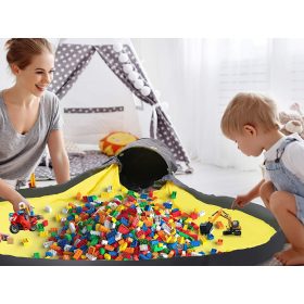 Játékszőnyeg tárolókosárral - szürke