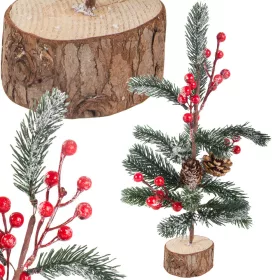 Karácsonyi asztal dísz, piros - 30cm