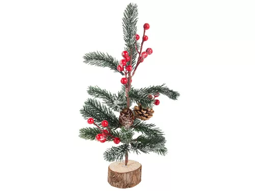 Karácsonyi asztal dísz, piros - 30cm