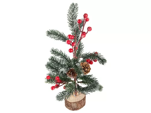 Karácsonyi asztal dísz, piros - 30cm