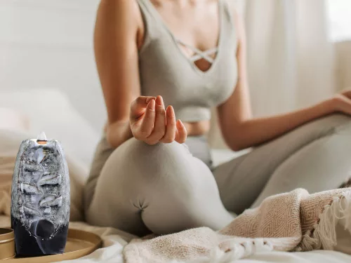 Vízesés hatású füstölő, szürke - 20x9cm
