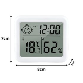 Digitális hőmérő páratartalom mérővel - fehér