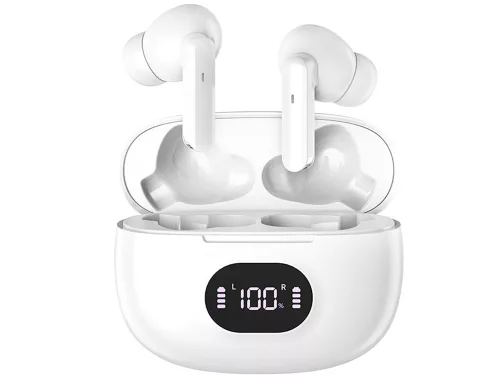 Vezeték nélküli bluetooth fülhallgató tokkal - fehér
