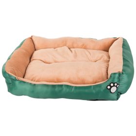 Plüss kutyafekhely, zöld - 50x50x15cm