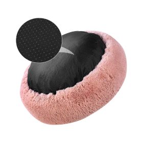 Kerek plüss kutyafekhely, rózsaszín - 100x15cm