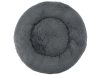 Kerek plüss kutyafekhely, sötétszürke - 100x15cm