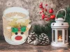 Karácsonyi illatos gyertya rénszarvas díszítéssel - 2db