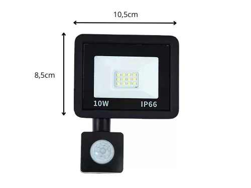 Kültéri LED lámpa mozgás és alkonyatérzékelővel, 10W - 220V