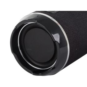 Hordozható bluetooth hangszóró, fekete - 18x8x8cm