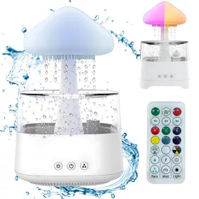   Gomba alakú párásító eső effekttel és RGB LED világítással - 450ml