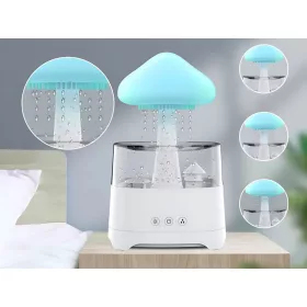   Gomba alakú párásító eső effekttel és RGB LED világítással - 450ml