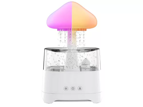 Gomba alakú párásító eső effekttel és RGB LED világítással - 450ml