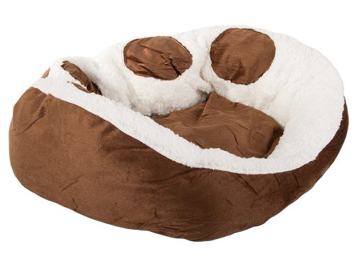 Kisállat fekhely mancs alakú, barna - 60x50cm