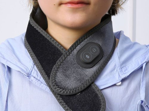 Nyakmasszírozó szalag melegítő funkcióval - fekete