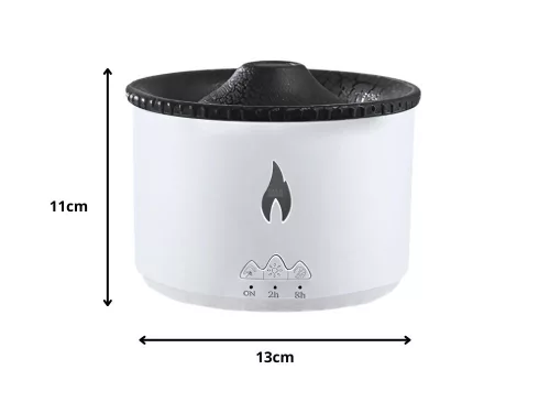 Párásító és aroma diffúzor vulkán hatású RGB LED világítással - 360ml