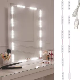 Öntapadós LED lámpa tükörre, USB - 330cm