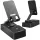 Asztali telefontartó beépített bluetooth hangszóróval, fekete - 14x8x4cm