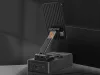 Asztali telefontartó beépített bluetooth hangszóróval, fekete - 14x8x4cm