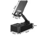 Asztali telefontartó beépített bluetooth hangszóróval, fekete - 14x8x4cm