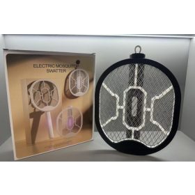   2 az 1-ben akkumulátoros légycsapó és UV rovarírtó lámpa - fekete