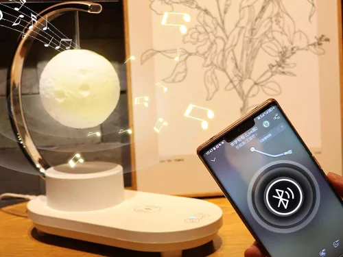 RGB LED éjszakai lámpa vezeték nélküli töltővel és bluetooth hangszóróval