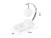 RGB LED éjszakai lámpa vezeték nélküli töltővel és bluetooth hangszóróval