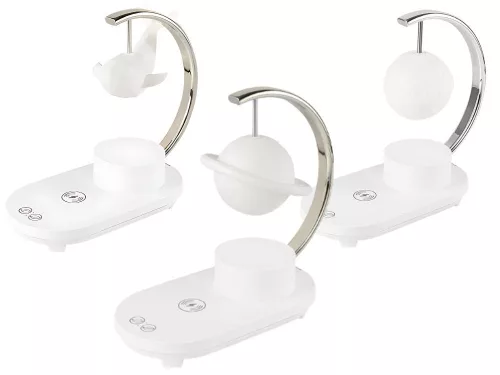 RGB LED éjszakai lámpa vezeték nélküli töltővel és bluetooth hangszóróval