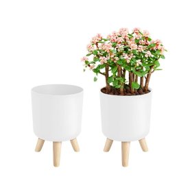 Falábas virágcserép, fehér - 19,5x14cm