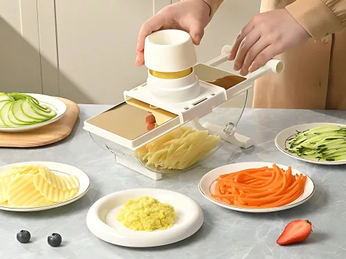 Konyhai szeletelő gyalú 6 pengével