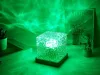 Dekoratív akkumulátoros RGB LED kocka lámpa távirányítóval