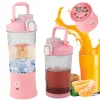 Akkumulátoros smoothie turmixgép levehető pohárral, rózsaszín - 600ml