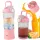 Akkumulátoros smoothie turmixgép levehető pohárral, rózsaszín - 600ml