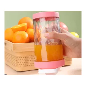   Akkumulátoros smoothie turmixgép levehető pohárral, rózsaszín - 600ml
