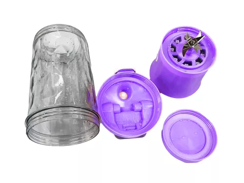 Akkumulátoros smoothie turmixgép levehető pohárral, lila - 600ml