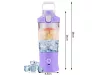 Akkumulátoros smoothie turmixgép levehető pohárral, lila - 600ml