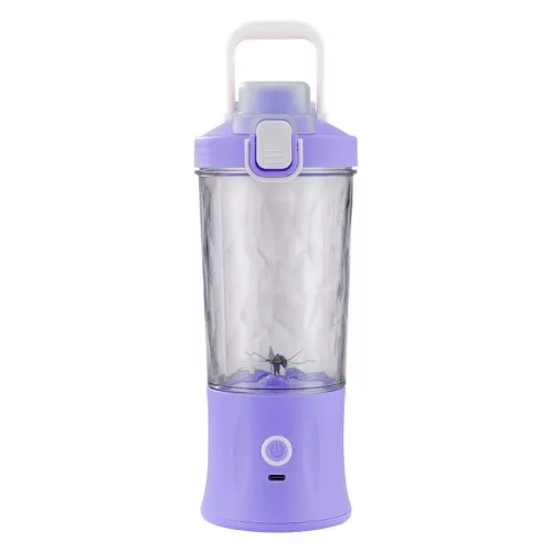 Akkumulátoros smoothie turmixgép levehető pohárral, lila - 600ml
