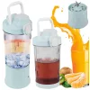 Akkumulátoros smoothie turmixgép levehető pohárral, kék - 600ml