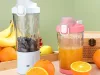 Akkumulátoros smoothie turmixgép levehető pohárral, kék - 600ml