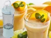 Akkumulátoros smoothie turmixgép levehető pohárral, kék - 600ml