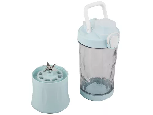 Akkumulátoros smoothie turmixgép levehető pohárral, kék - 600ml