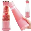 Akkumulátoros smoothie turmixgép, rózsaszín - 400ml