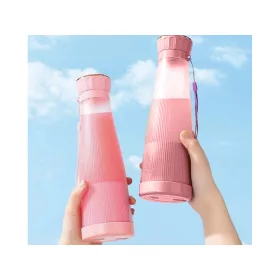 Akkumulátoros smoothie turmixgép, rózsaszín - 400ml