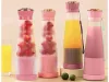 Akkumulátoros smoothie turmixgép, rózsaszín - 400ml