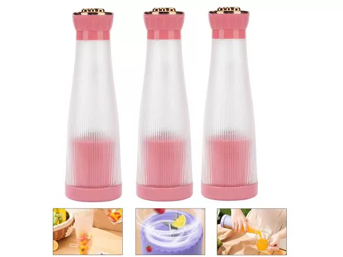 Akkumulátoros smoothie turmixgép, rózsaszín - 400ml