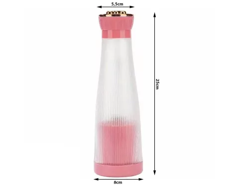 Akkumulátoros smoothie turmixgép, rózsaszín - 400ml